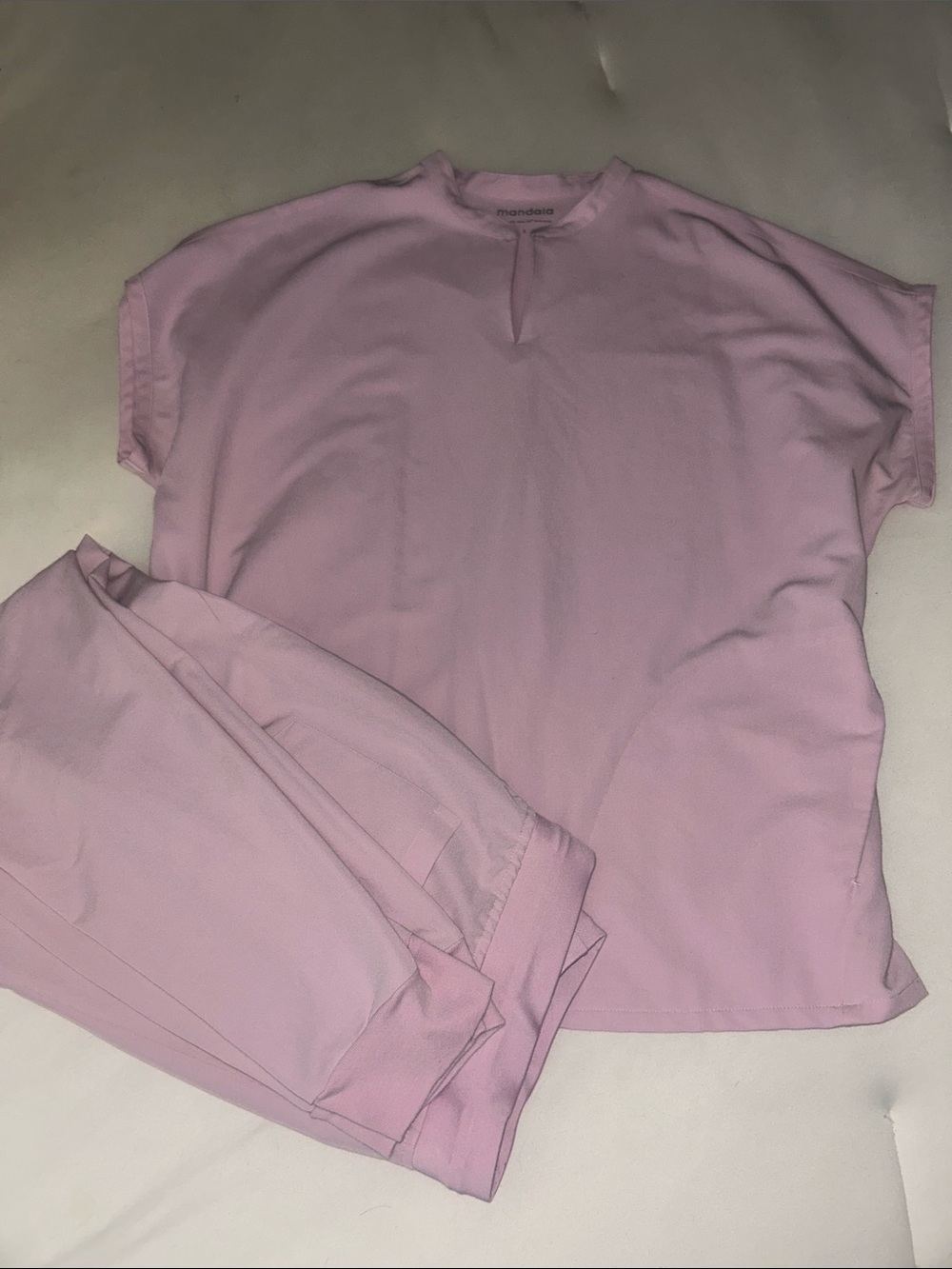Mandala Soft Pink Two-Piece scrub  Set